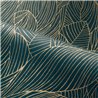 Casamance|Florale Luxus Tapete blau-gold metallische Details|Tapeten