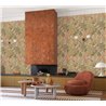 Casamance|Gartenblumen Tapete grün-rosa|Tapeten
