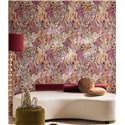 Casamance|Papier peint fleurs de jardin pourpre et violet|Papier Peint
