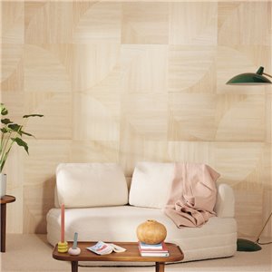 Casamance|Wall mural minimalist forest green pink artistic|Wallmurals