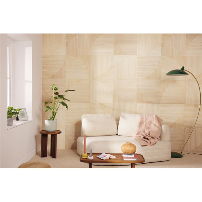 Caselio|Wall mural wooden mosaic brown Caselio|Wallmurals