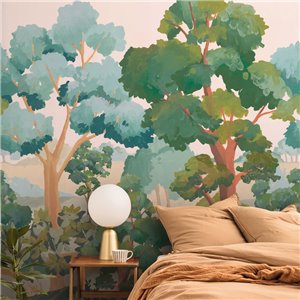 Eijffinger|Wall mural African floral motif blue ethnic|Wallmurals