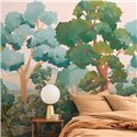 Caselio|Papier peint panoramique paysage forestier figuratif beige vert Caselio|Panoramiques