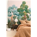Caselio|Wall mural figurative forest landscape beige green Caselio|Wallmurals