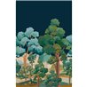 Caselio|Wall mural figurative forest landscape black green Caselio|Wallmurals
