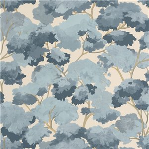 Caselio|Papier peint forêt aquarelle vert émeraude|Floral