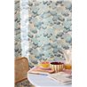 Caselio|Watercolor wallpaper with blue and beige forest|Floral