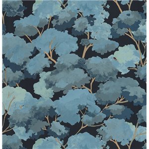 Caselio|Emerald green watercolor forest wallpaper|Floral