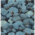 Caselio|Pictorial wallpaper with blue forest|Floral