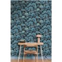 Caselio|Pictorial wallpaper with blue forest|Floral