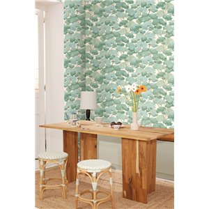 Caselio|Emerald green watercolor forest wallpaper|Floral 2