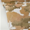 Caselio|Papier peint pour salon avec forêt picturale ocre|Papier Peint