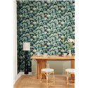 Caselio|Emerald green watercolor forest wallpaper|Floral