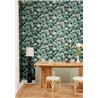 Caselio|Papel pintado bosque de acurela verde esmeralda|Floral