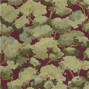 Caselio|Papier peint forêt aquarelle vert émeraude|Floral
