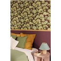 Caselio|Watercolor forest wallpaper with burgundy trees|Wallpaper