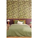 Caselio|Watercolor forest wallpaper with burgundy trees|Wallpaper