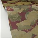 Caselio|Papier peint forêt aquarelle avec arbres bordeaux|Papier Peint