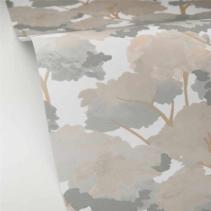 Caselio|Papier peint forêt picturale avec arbres|Floral