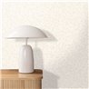 Caselio|Papier peint romantique motif feuilles blanches|Papier Peint