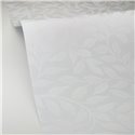 Caselio|Papier peint romantique motif feuilles blanches|Papier Peint