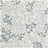 Caselio|Papel pintado estampado de hojas azul, estilo escandinavo|Floral