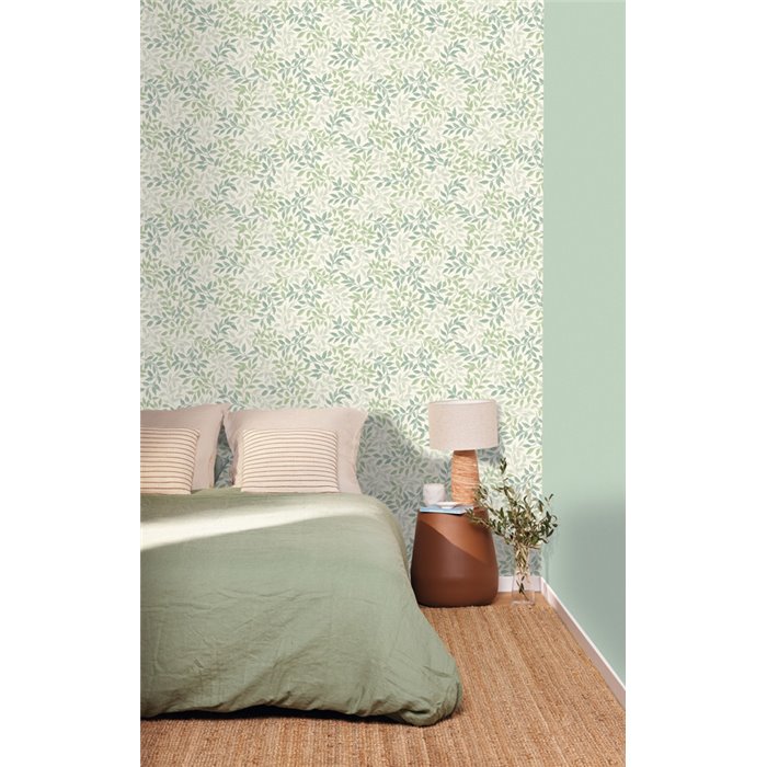 Caselio|Florale Schlafzimmer-Tapete mit Blättermuster|Blumen