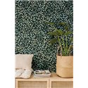 Caselio|Papier peint motif feuilles vert émeraude|Papier Peint