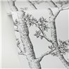 Caselio|Papier peint arbres noir et blanc, style scandinave|Floral