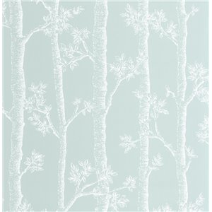 Papeldecor|Unique Moroccan landscape wallpaper in white, black and blue|Wallpaper
