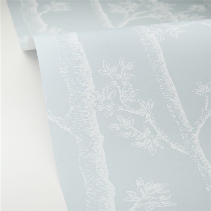 Caselio|Papel pintado árboles en otoño tipo grabado minimalista|Floral