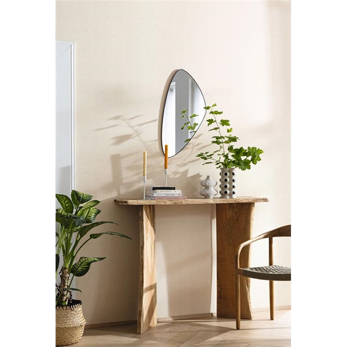 Caselio|Papier peint pour entrée tons clairs effet raphia|Imitation Raphia