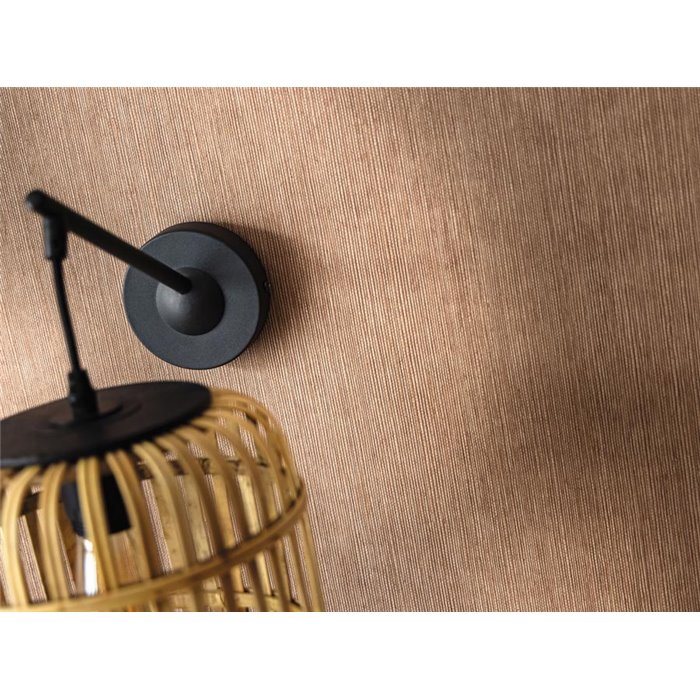 Caselio|Papier peint imitation fibres naturelles, sisal marron noisette|Imitation Raphia