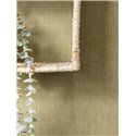 Caselio|Papier peint en fibres naturelles de sisal vert kaki|Imitation Raphia