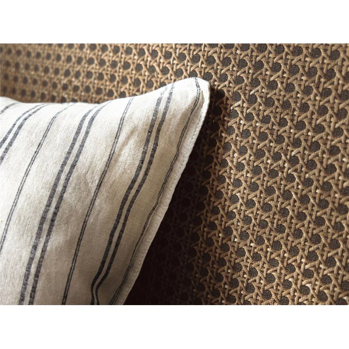 Caselio|Copper brown braided wicker wallpaper|Raffia Imitation