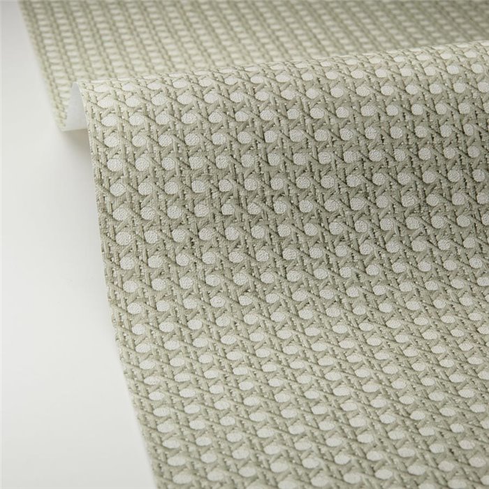 Caselio|Green wicker mesh effect wallpaper|Raffia Imitation