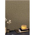 Caselio|Black braided wicker mesh wallpaper|Raffia Imitation