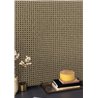 Caselio|Black braided wicker mesh wallpaper|Raffia Imitation