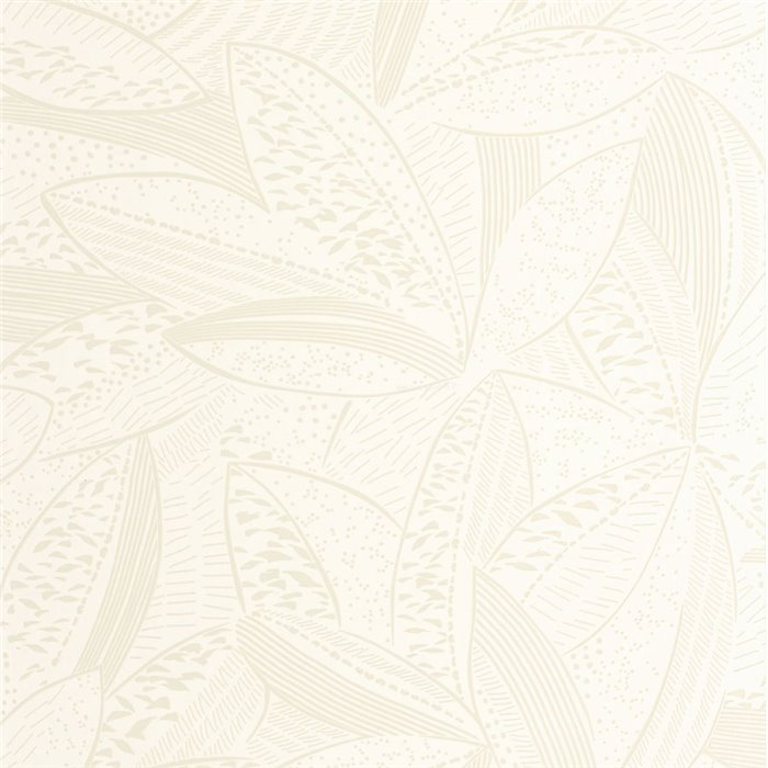 Papel pintado composición moderna de hojas blanco - Caselio Origine 106040000