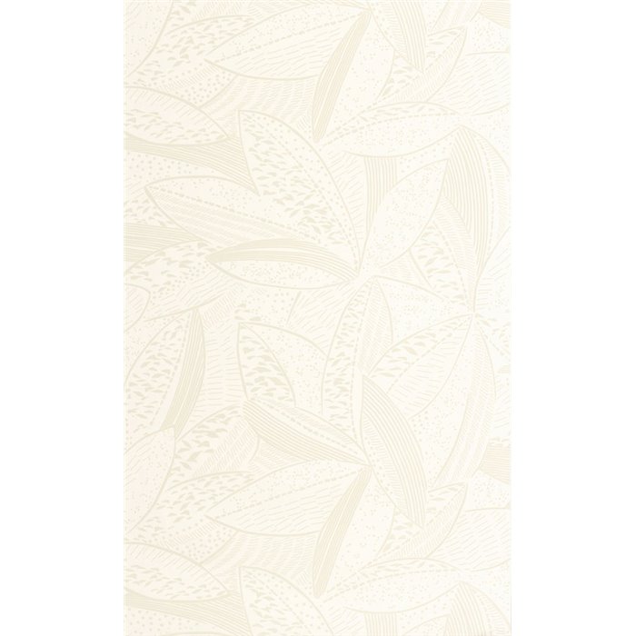 Caselio|Papier peint composition moderne de feuilles blanches|Papier Peint