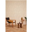 Caselio|Modern wallpaper with overlapping sand beige leaves|Wallpaper