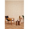 Caselio|Modern wallpaper with overlapping sand beige leaves|Wallpaper