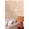 Caselio|Papel pintado floral para salón, estampado hojas marrón|Papel Pintado