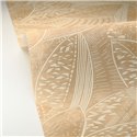 Caselio|Papier peint floral pour salon avec motif de feuilles marron|Papier Peint