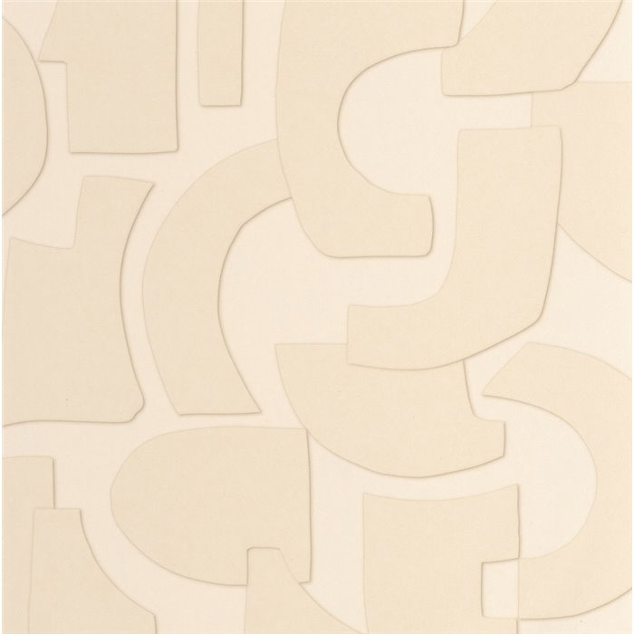 Caselio|Papel pintado geométrico 3D beige claro|Papel Pintado