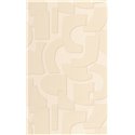 Caselio|Papier peint géométrique 3D beige clair|Papier Peint