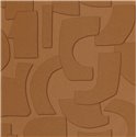 Caselio|Papier peint géométrique trompe-l’œil 3D terracotta|Papier Peint