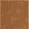 Caselio|Papel pintado geométrico trampantojo 3D color terracota|Papel Pintado