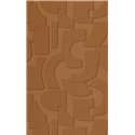 Caselio|Papier peint géométrique trompe-l’œil 3D terracotta|Papier Peint