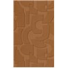 Caselio|Geometrische Trompe-l’œil 3D Tapete Terrakotta|Tapeten